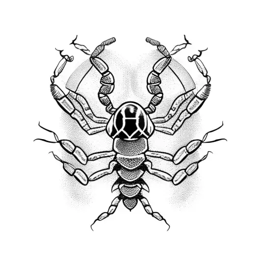 Scorpion Crawling Out Skin