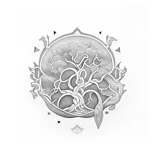 Yggdrasil Avec Un Trydent