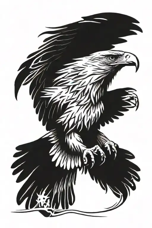 Eagle Flying Towards