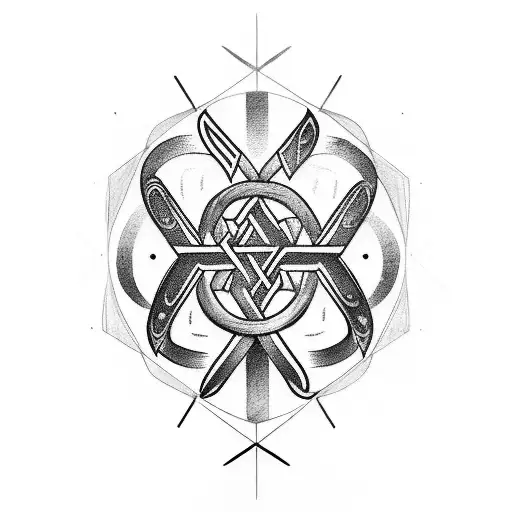 Incorporate Nordic Runes Into A Tattoo Representing The Client's Occupation As A Physical Therapist