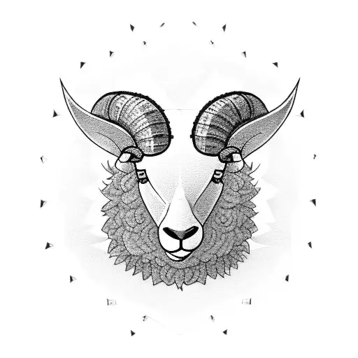 Full Body Black Sheep With A Halo