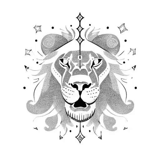 A Lion Wearing A Crown Of Musical Notes