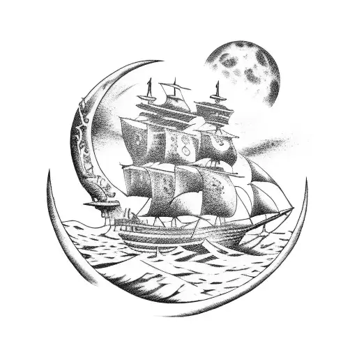 Pirate Ship Moon Arm