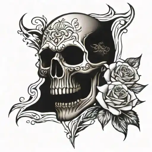 Skull And Rose