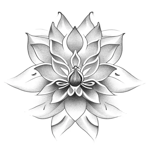 A Delicate Lotus Flower Blooming