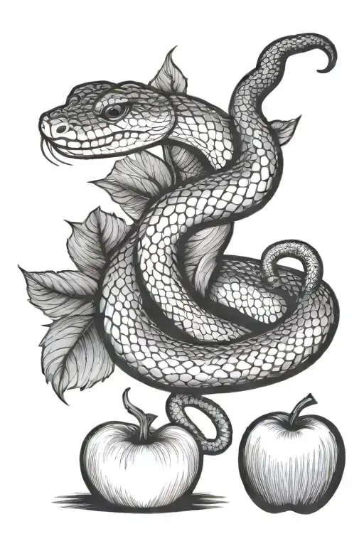 Snake And Apple