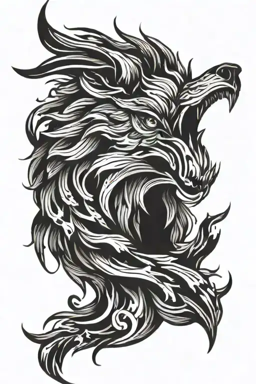 Phoenix Wolf Head