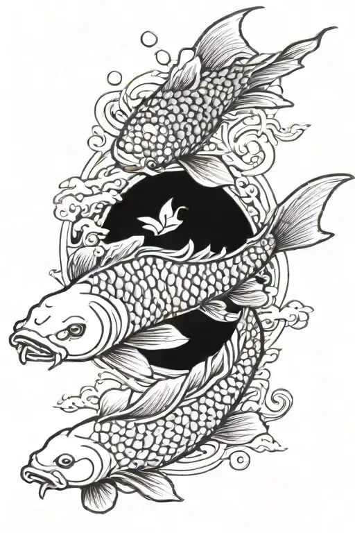 Koi Fish And One Piece