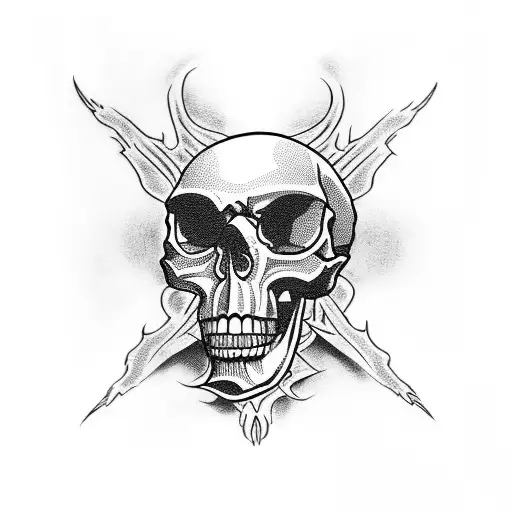 Skull And Flames