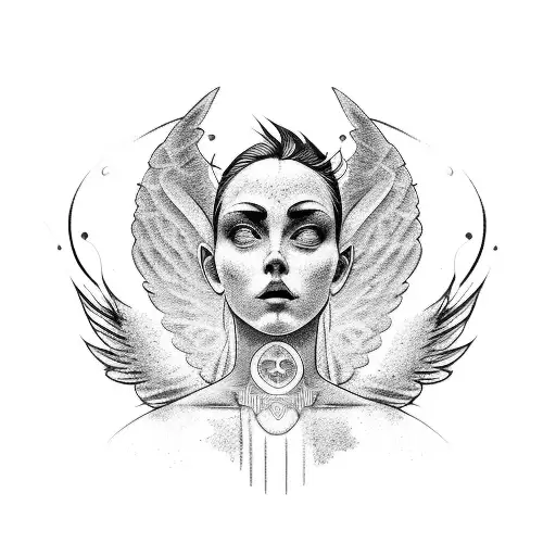 A Modern-looking Angel On Your Forearm