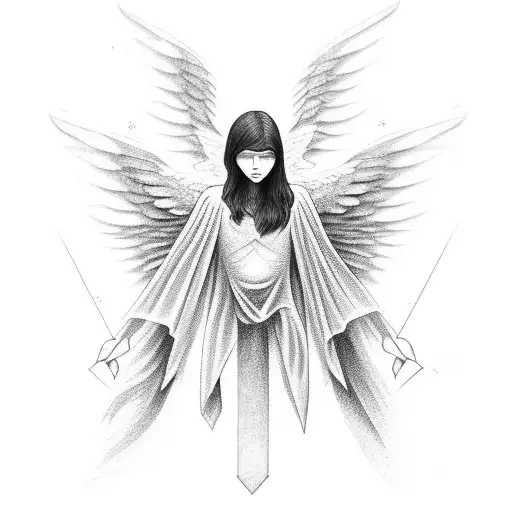 A Modern-looking Angel On Your Forearm