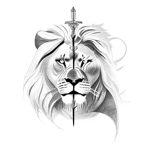 A Fierce Spartan Warrior Riding A Majestic Lion Into Battle