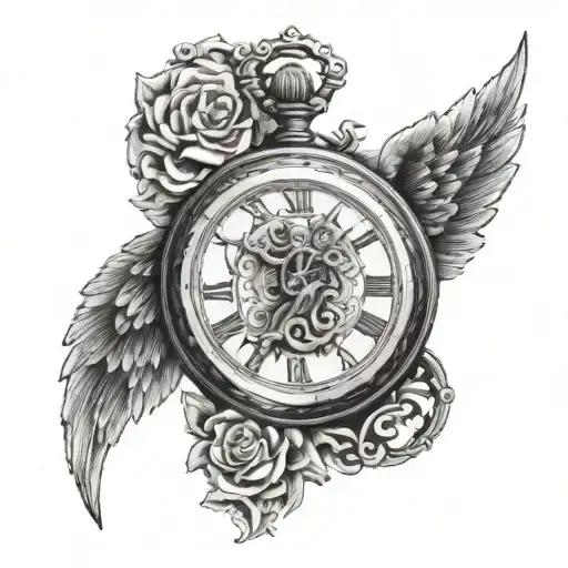 A Pocket Watch With A Guardian Angel