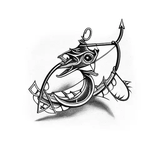 A Deck Of Cards With Fishing Hooks Instead Of Suits