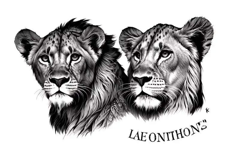 Lion Lioness Lion Cubs