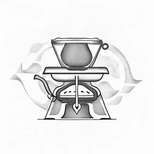 A Coffee Grinder Surrounded By Coffee Beans