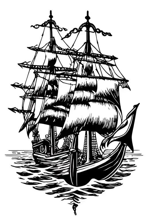 Ship In Anchor