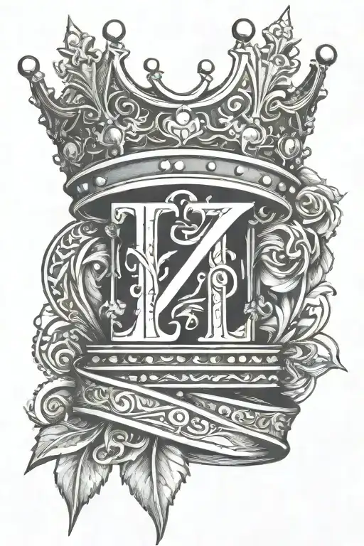 King Crown Letter Z