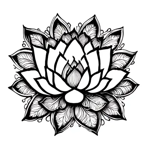 Lotus Flower Thai Script