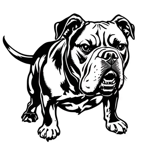 Angry Pitbull Silouhette