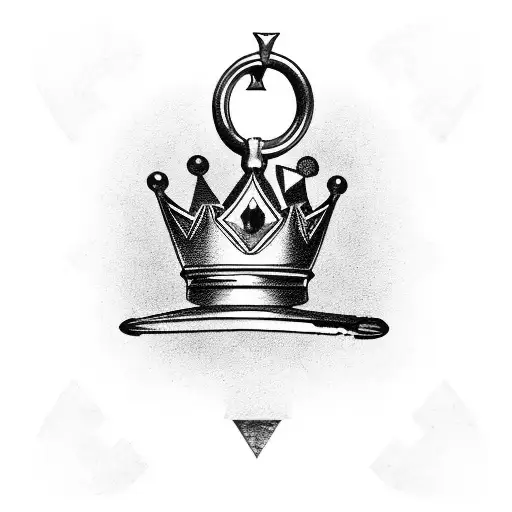 Old Fashioned Key With A Crown On It