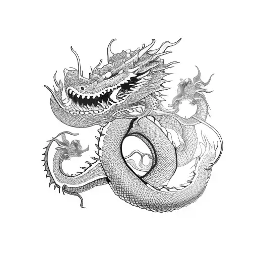 Ouroboros With A Chinesse Dragon