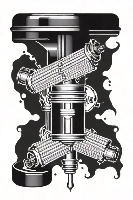 Symmetrical Piston With Crown Of Spark Plugs