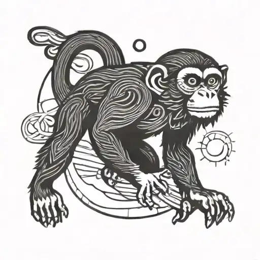 Monkey And Moon