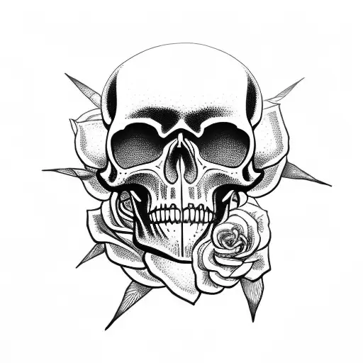 Rose Spider Skull Web