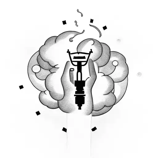 Hand With Torch Out Of Cloud