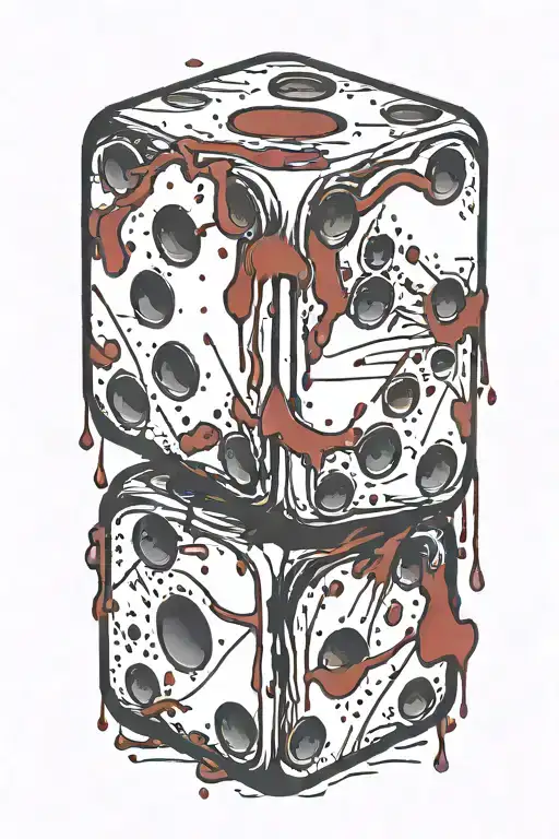 Dice With Blood Dripping Blood Heart