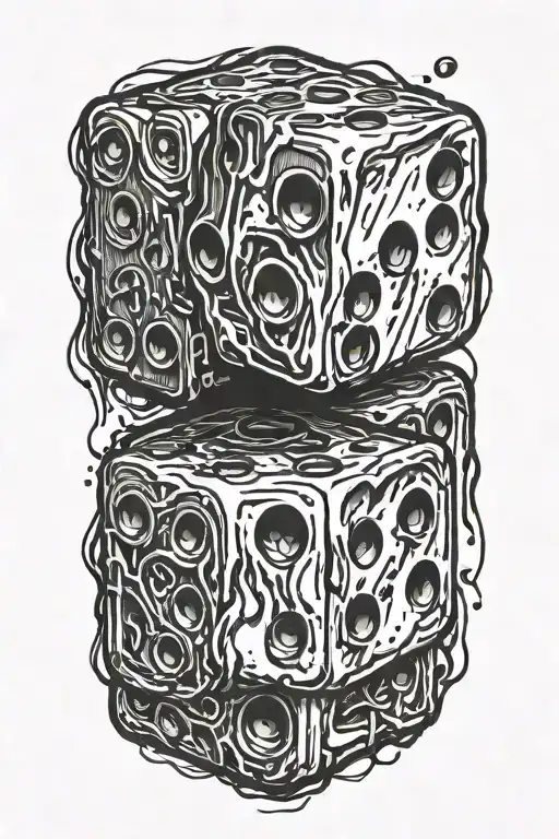 Dice With Blood Dripping Blood