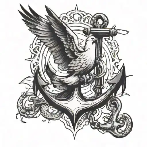 Dove Carrying An Anchor