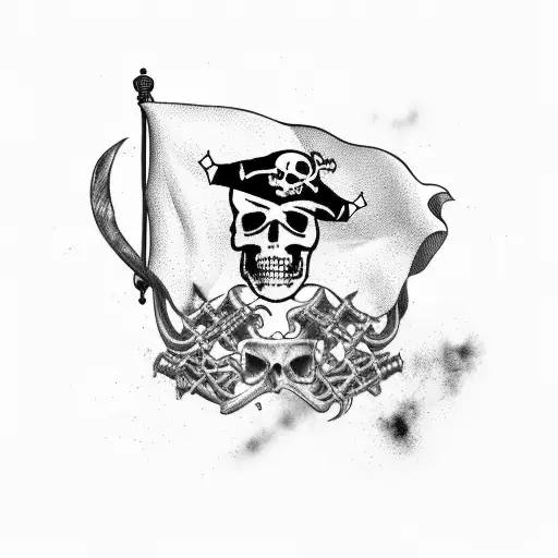 Pirate Flag With Sabers Bones Tehno Snglasses