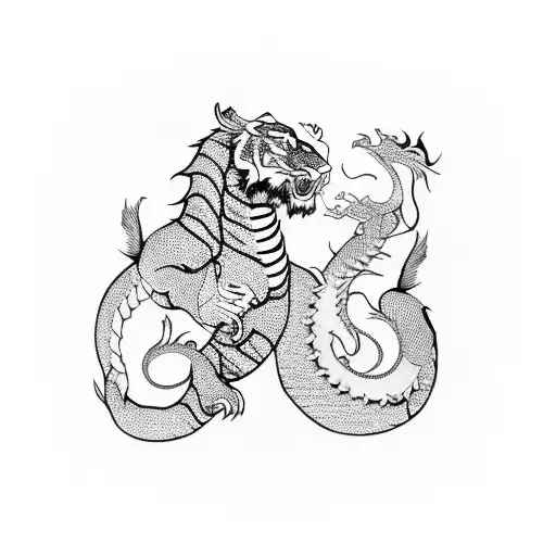 Tiger And Dragon Arm Wrestling