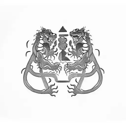 Tiger Arm Wrestling A Dragon