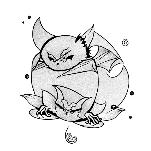 Studio Ghibli Style Cute Bat