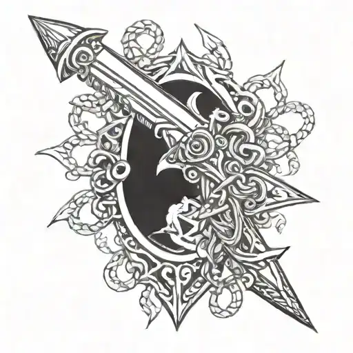 Dagger With Chains Wrapped