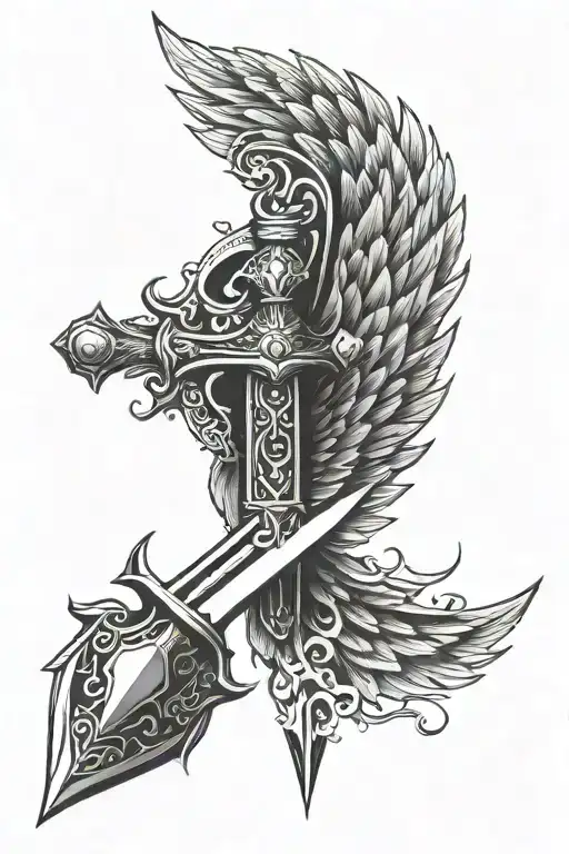Sword And Shield That Turns Into A Wing On The Forearm