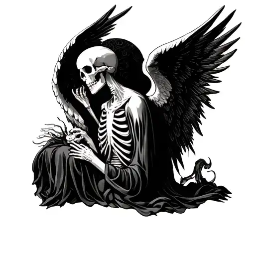 Skeleton Angel Looking At Frenre