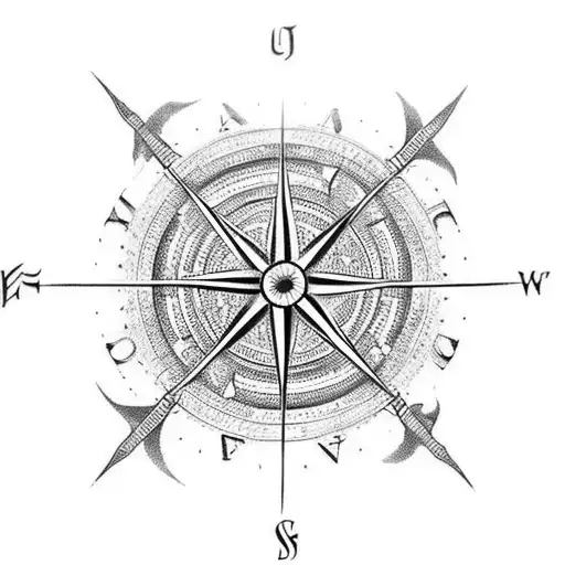 Rose Filligree Compass Rose Made Of Money Poker Cards