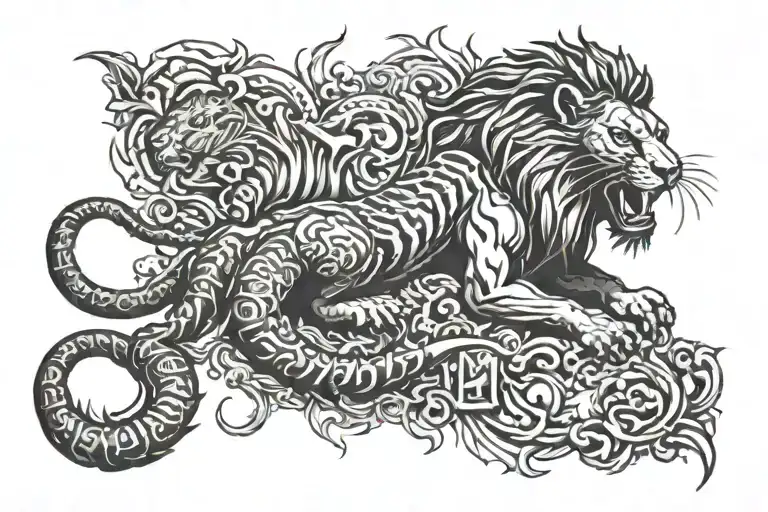 Scorpion And Lion Armband