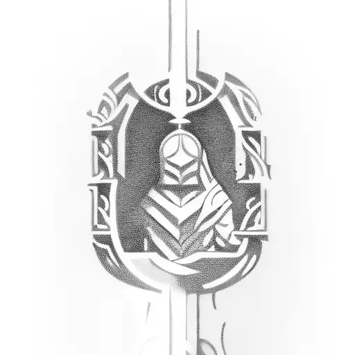 A Man Kneel Inside The Hourglass