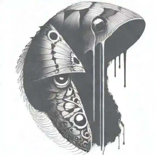 Moth Abstract With Eyes