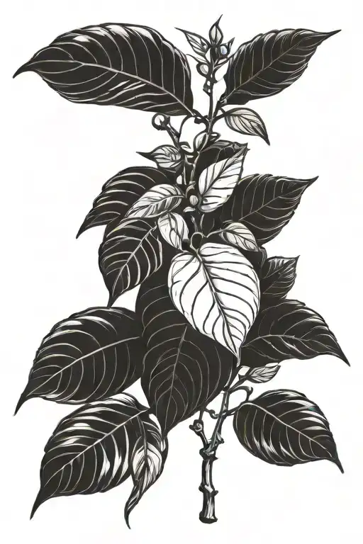 Coffee Plant Illustration Inspired