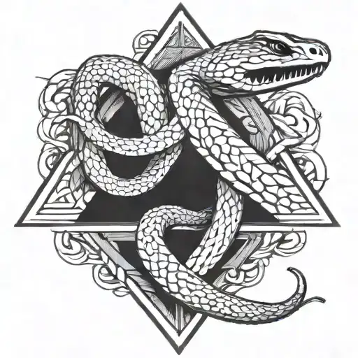 Black Mamba Snake Wrapped Triangle Bjj Smother Choke