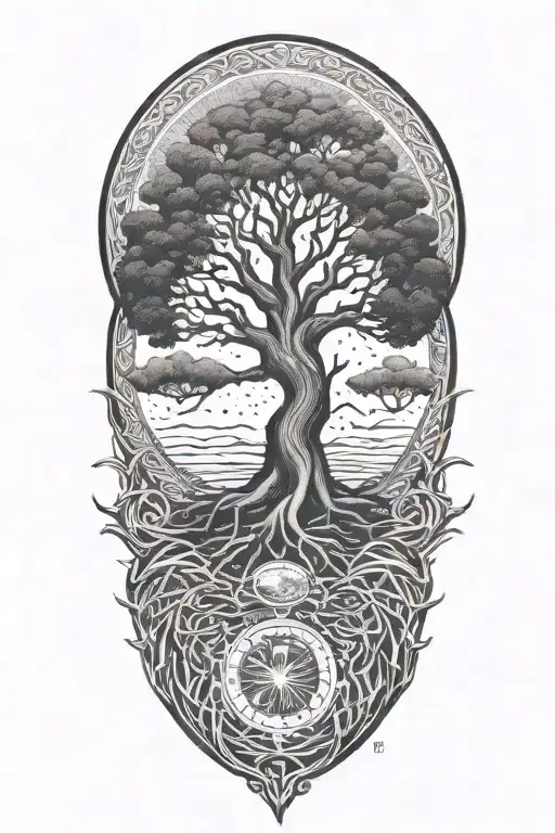 Yggdrasil With World Serpent