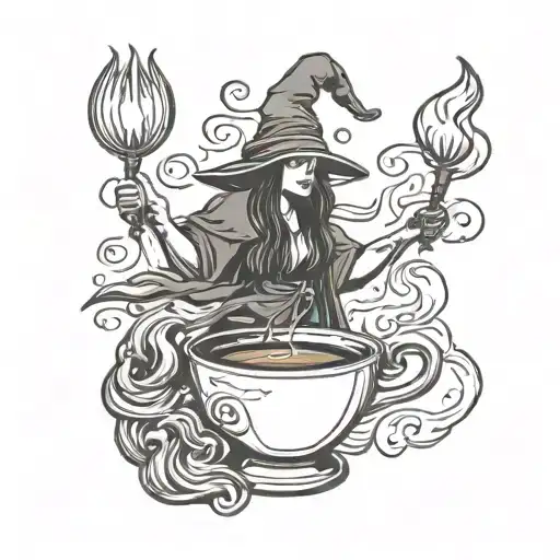 Witch Brewing Coffee