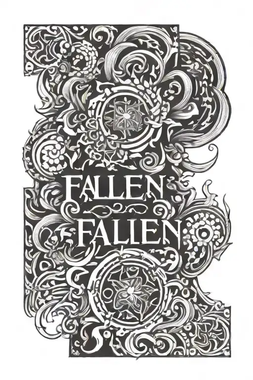 Word 'Fallen' On Neck