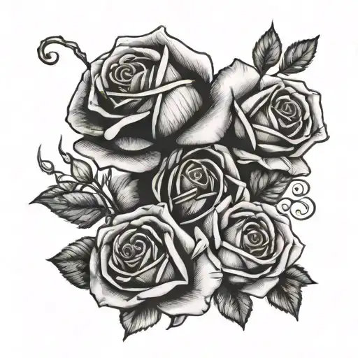 The Name Sharona With A Rose Intertwined